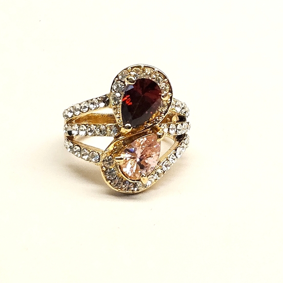 5/$25 Red and Pink Cocktail Ring Size 7 - Picture 2 of 8